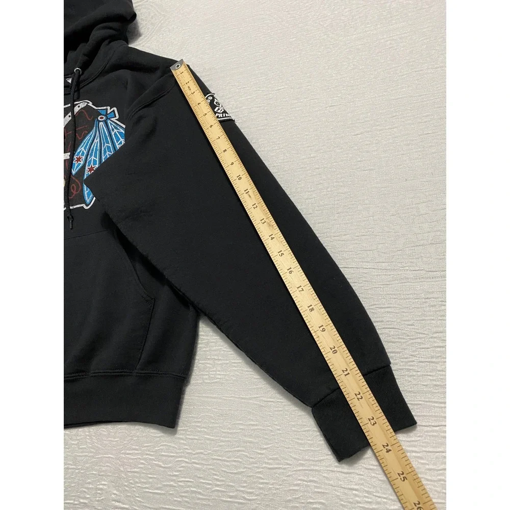 Madd Science Print Lab Graphic Hoodie Black Gas Mask Feather Logo Jerzees Mens M - Picture 9 of 9